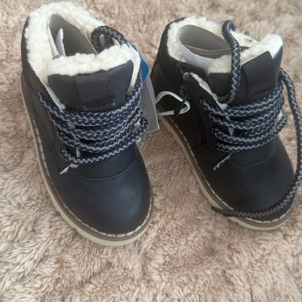 Zara Kids Toddler/Baby Boots NWT Navy Blue, Lined Size 4 1/2
